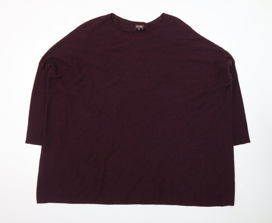 Phase Eight Womens Burgundy Pullover Jumper Medium Cotton Angora Blend