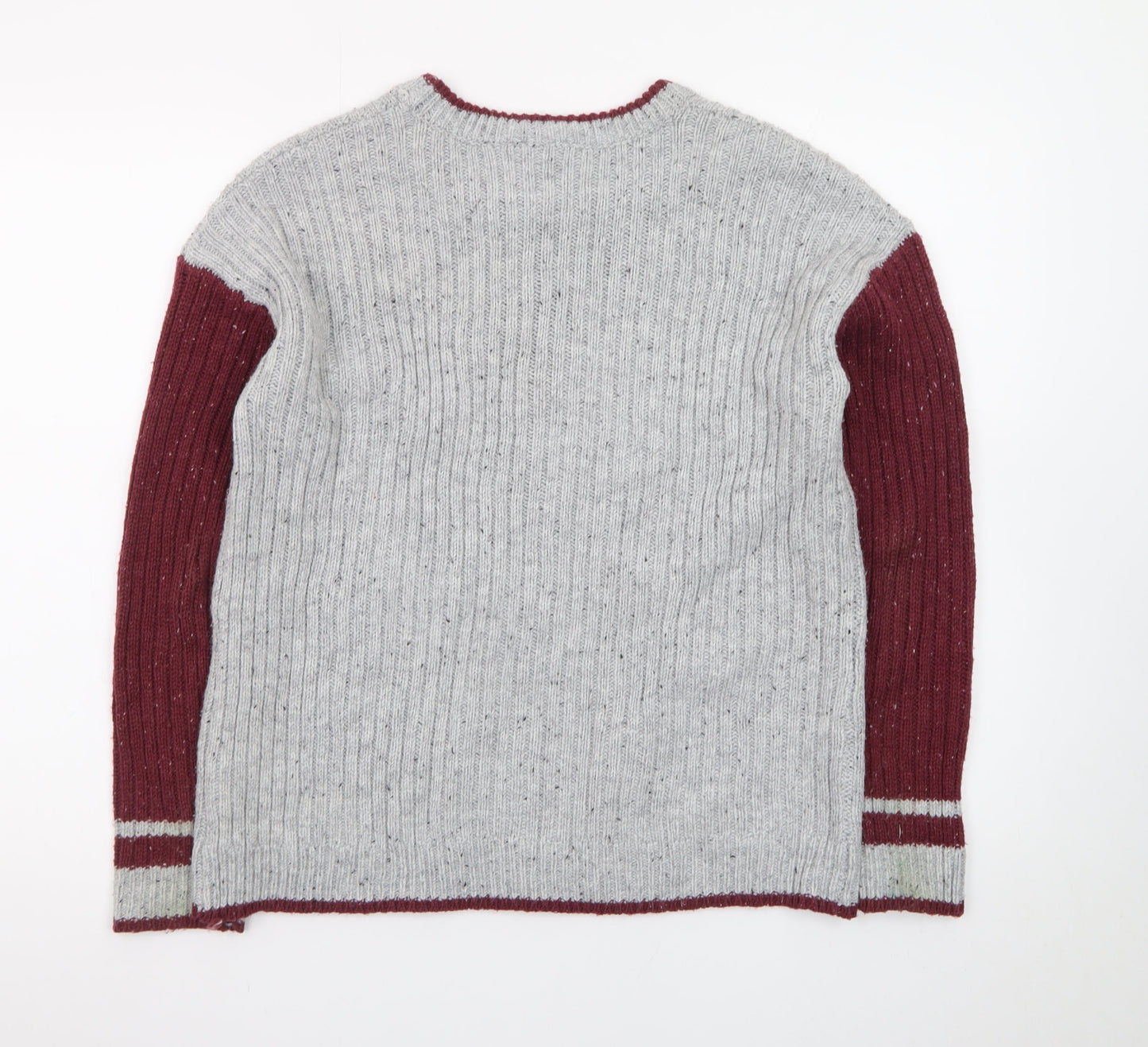 Harry Potter Unisex Grey Gryffindor Knit Jumper Size S Crew Neck
