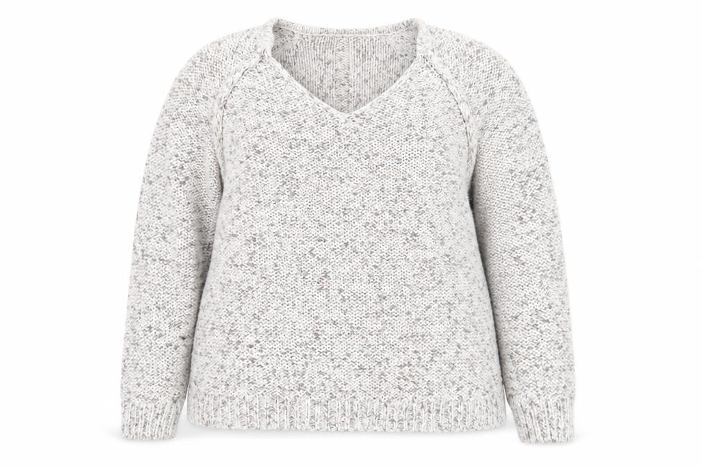 Marks & Spencer Women’s Grey V-Neck Knit Jumper Size 14