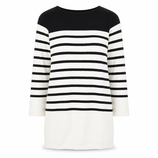Marks & Spencer Women Black White Stripe Shift Dress Size 10