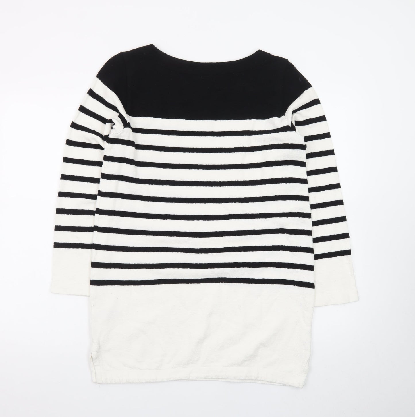 Marks and Spencer Women Black White Stripe Shift Dress Size 10