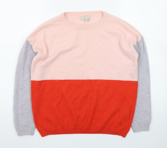 Hobbs Women’s Multicoloured Cashmere Crew Neck Jumper Medium