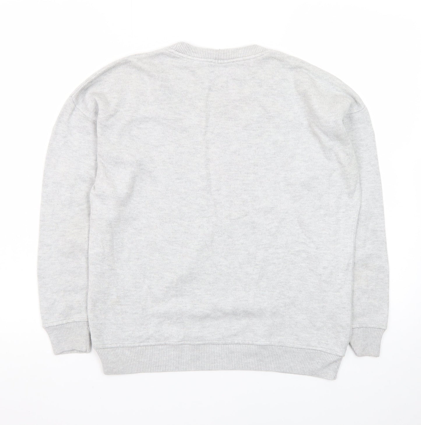 Mint Velvet Women's Grey Embroidered Crew Neck Jumper Size 10