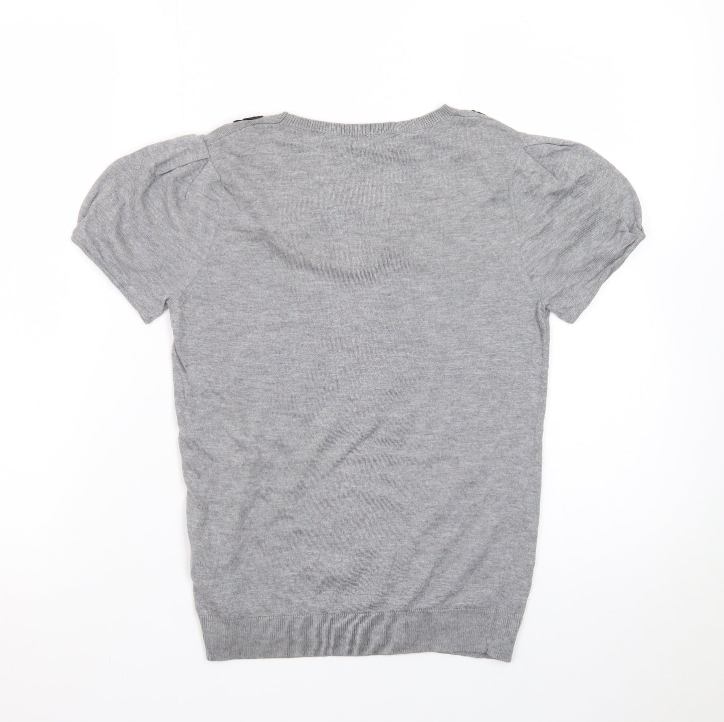 Aphorism Women’s Grey Short Sleeve Knit Jumper Size 10