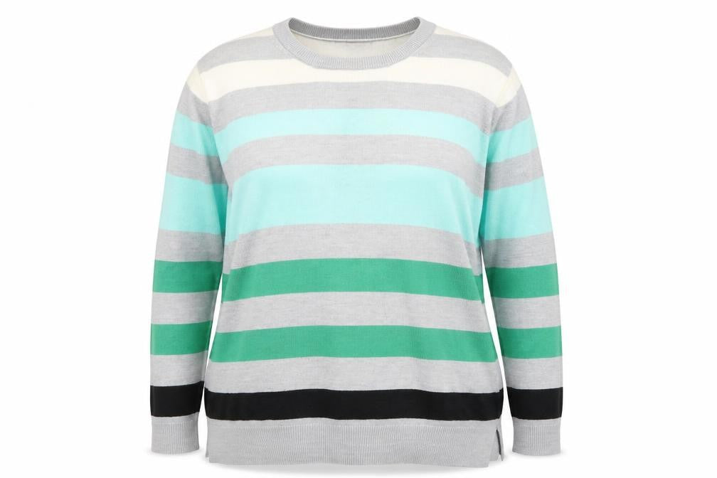 Marks & Spencer Women's Multicoloured Striped Pullover Jumper Size 18