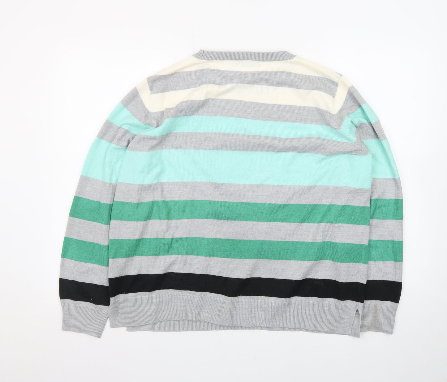 Marks and Spencer Women's Multicoloured Striped Pullover Jumper Size 18