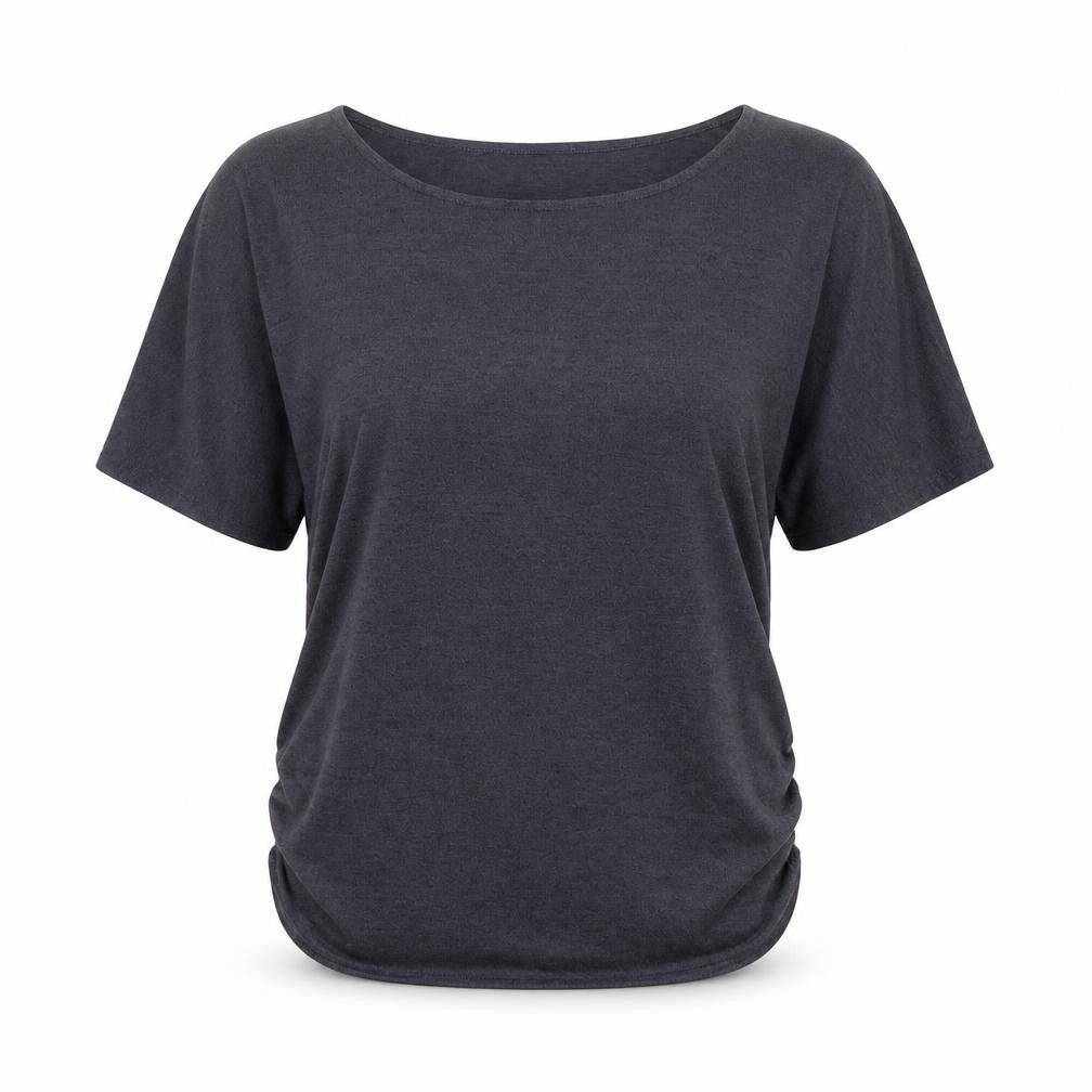 Apricot Women's Grey Jersey Boat Neck Short Sleeve T-Shirt UK 14