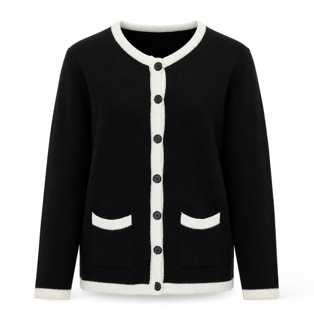 Cotswold Collections Women's Black Cotton Knit Cardigan M