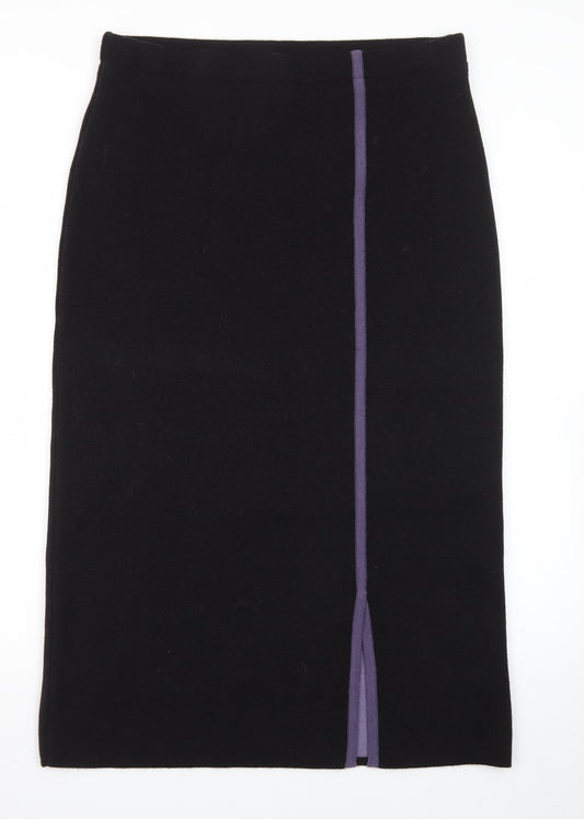 Emreco Womens Black Midi Pencil Skirt Size 16 Wool Blend Workwear