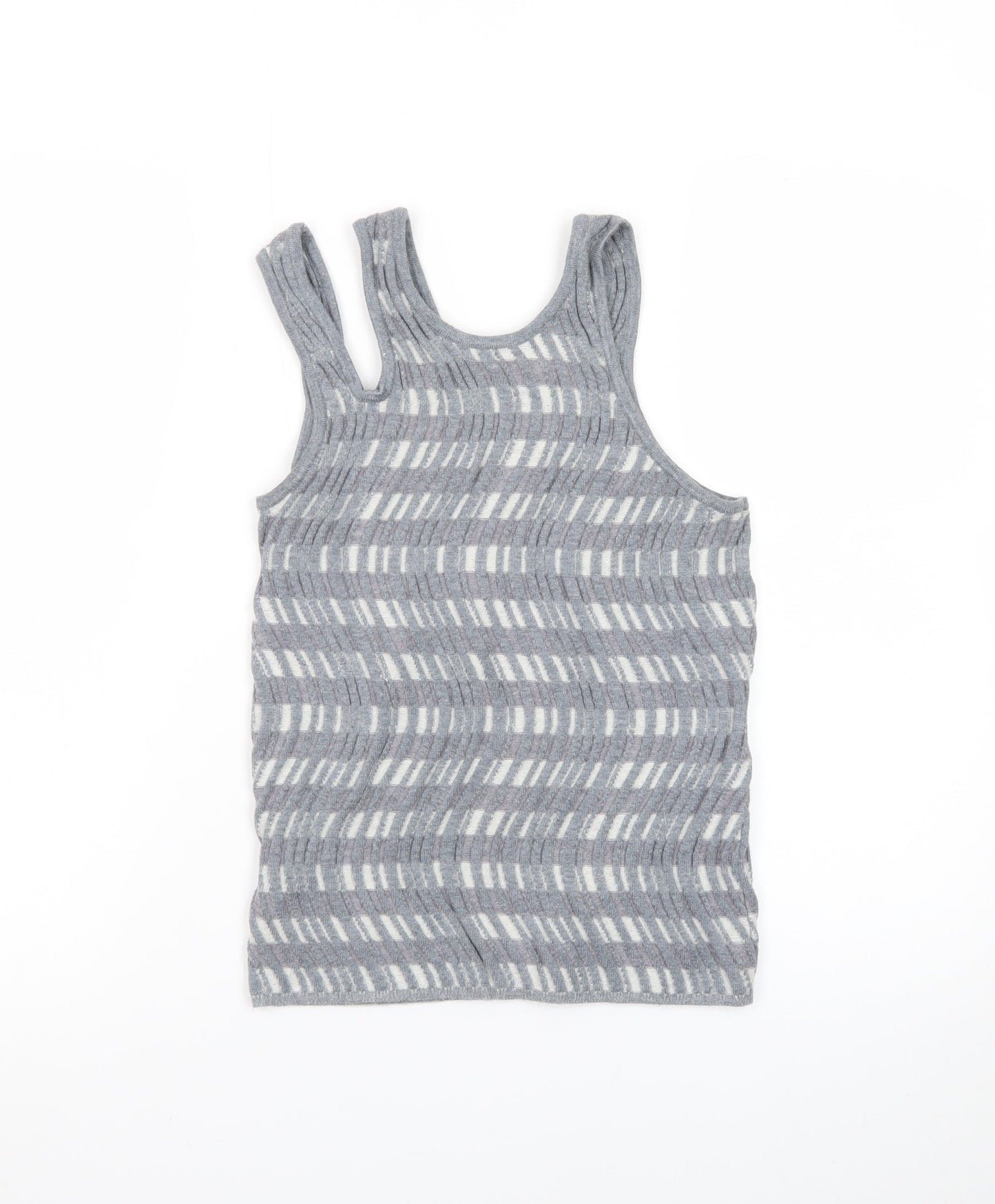 Collusion Women’s Grey Knit Striped Tank Top Size S