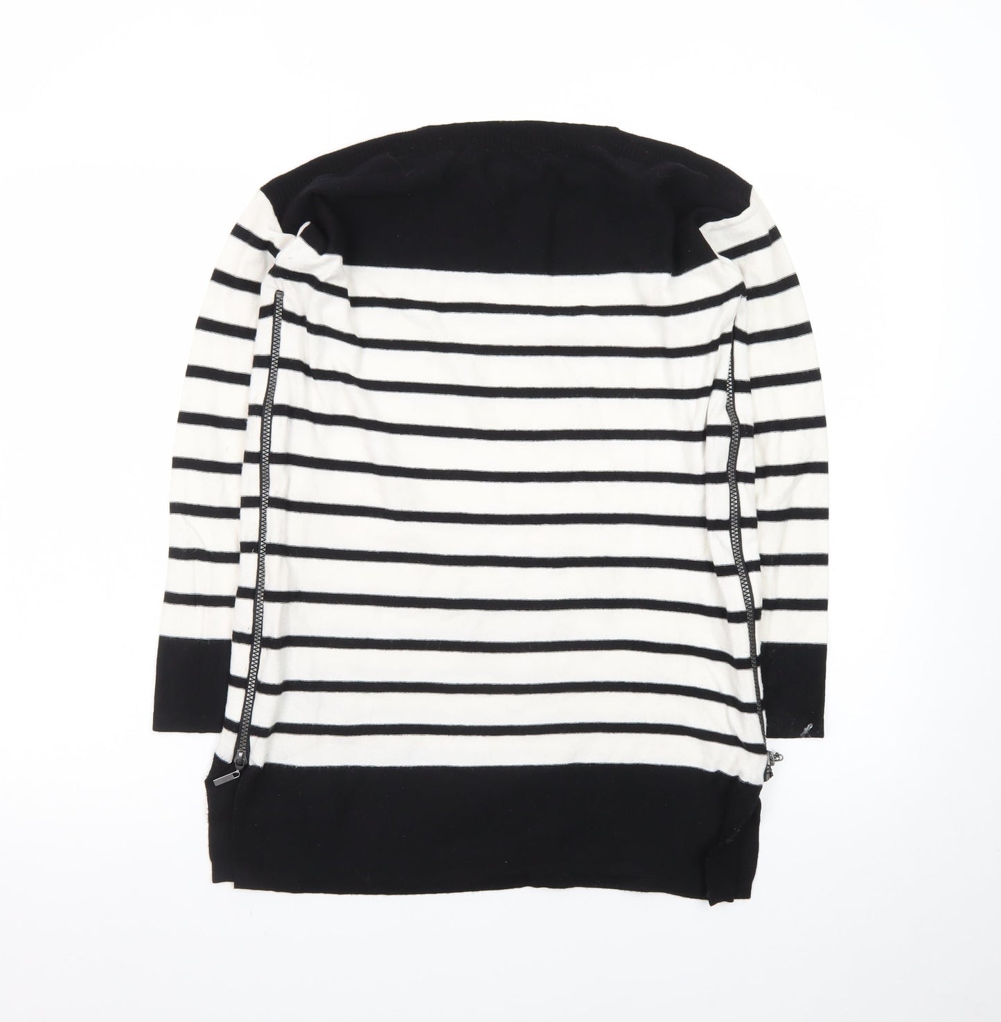 Very Women’s Black & White Striped Jumper Dress UK 8 Knit Long Sleeve