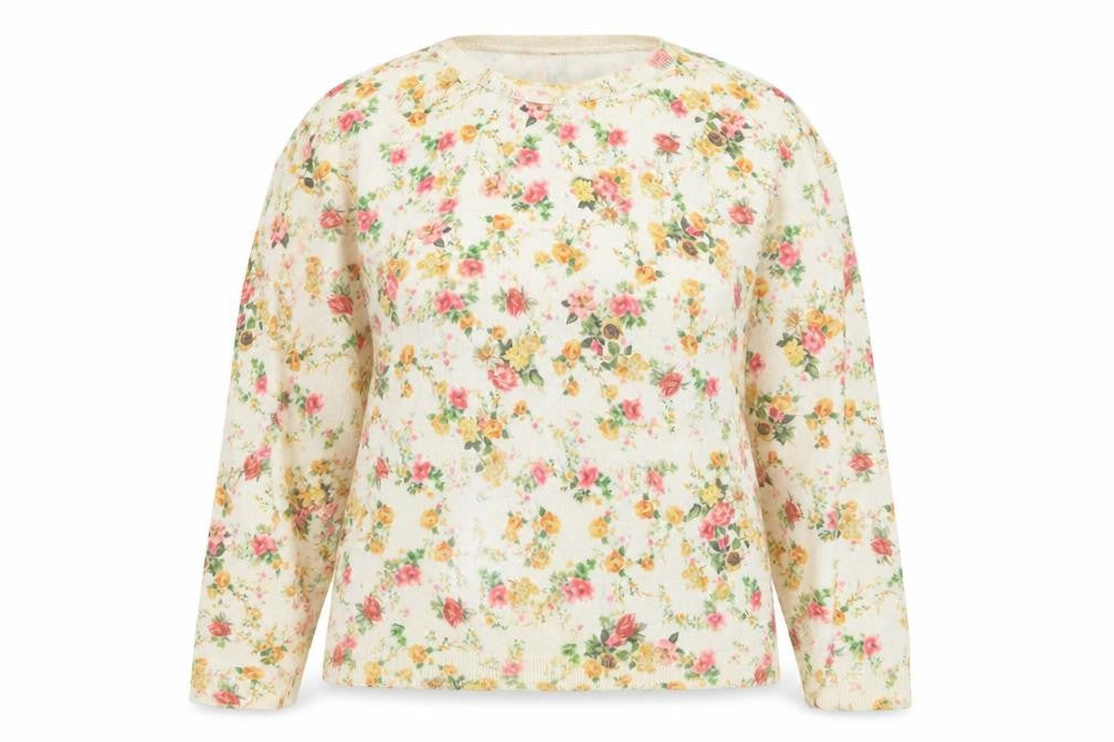 Mango Women’s Multicoloured Floral Crew Neck Jumper Size 12