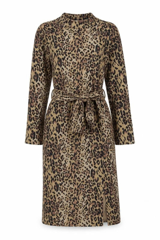 Marks & Spencer Women Brown Leopard Print Knee Length Shift Dress Size 6