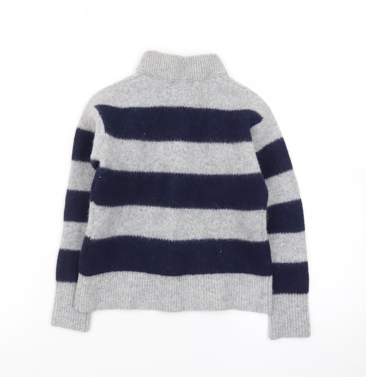 Uniqlo x Comptoir des Cotonniers Womens Grey XS Striped Roll Neck Jumper