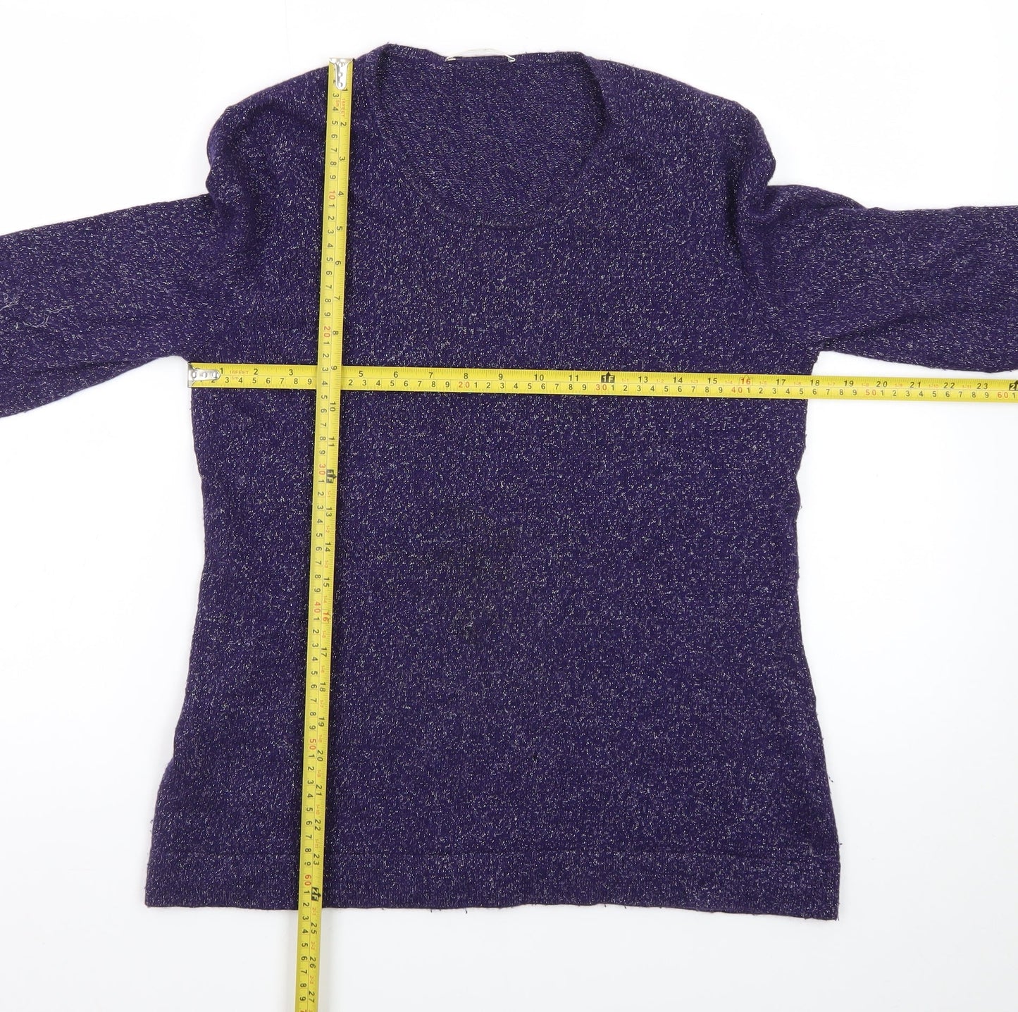 Windsmoor Women's Purple Glitter Long Sleeve Jumper Small