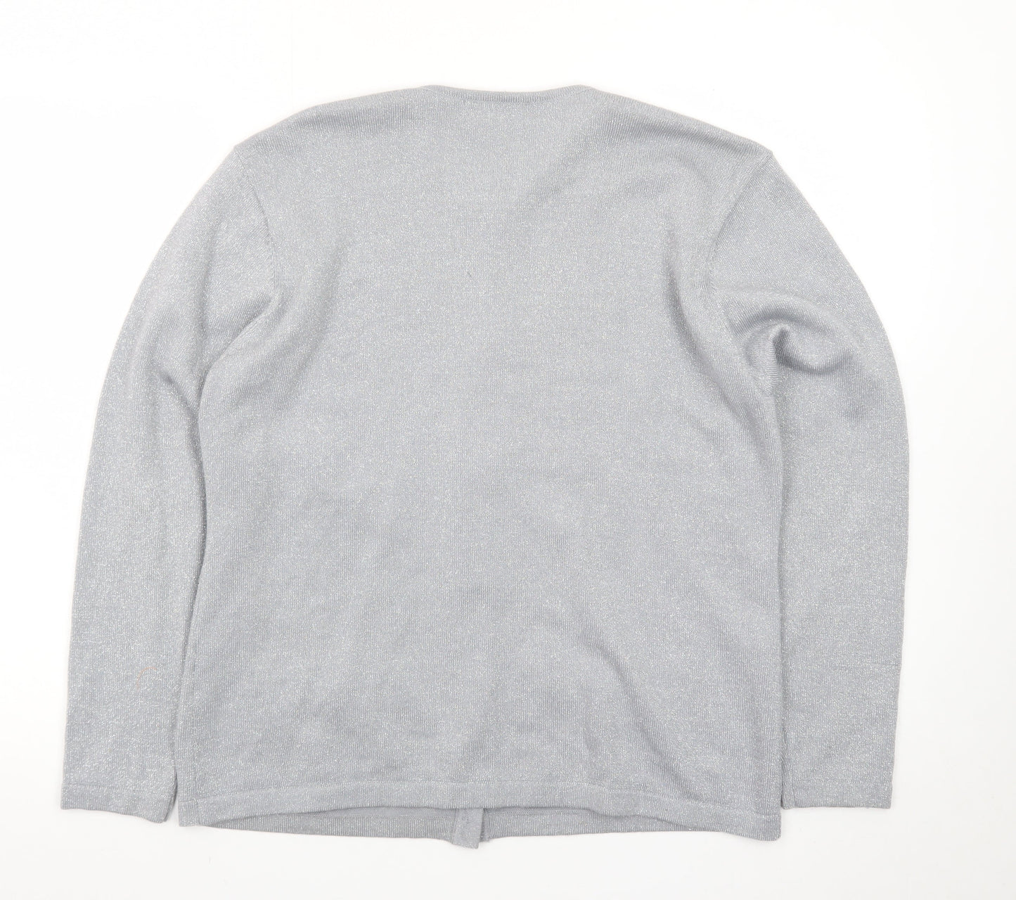 Emreco Women's Grey Wool Blend Button Cardigan Size 18