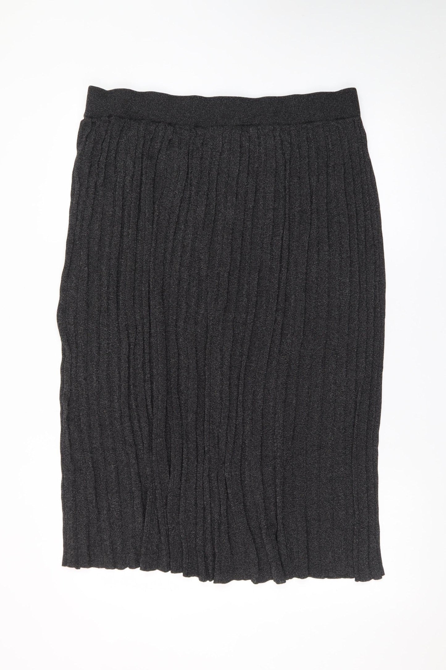F&F Women’s Grey Pleated Knit Midi Skirt Size 20