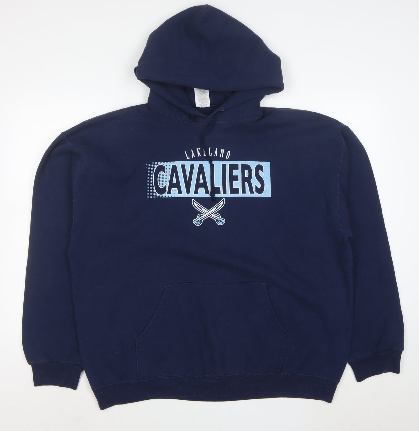 Jerzees Men's Blue XL Pullover Hoodie Lakeland Cavaliers Logo