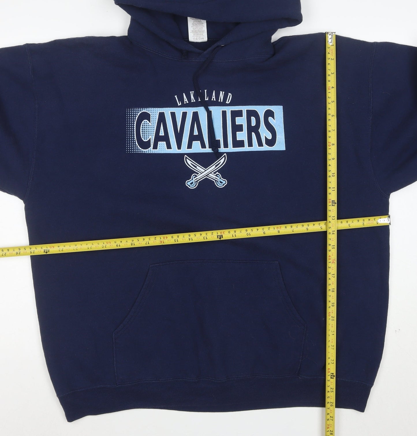 Jerzees Men's Blue XL Pullover Hoodie Lakeland Cavaliers Logo