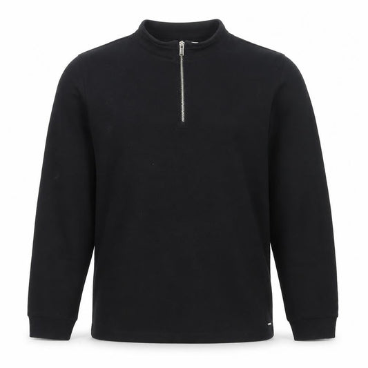 Marks & Spencer Autograph Men's Black L 1/2 Zip Fleece Sweatshirt