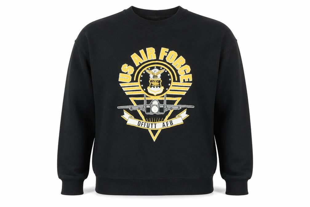 Jostens Sportswear Men’s Black Large Crew Neck Pullover US Air Force Sweatshirt