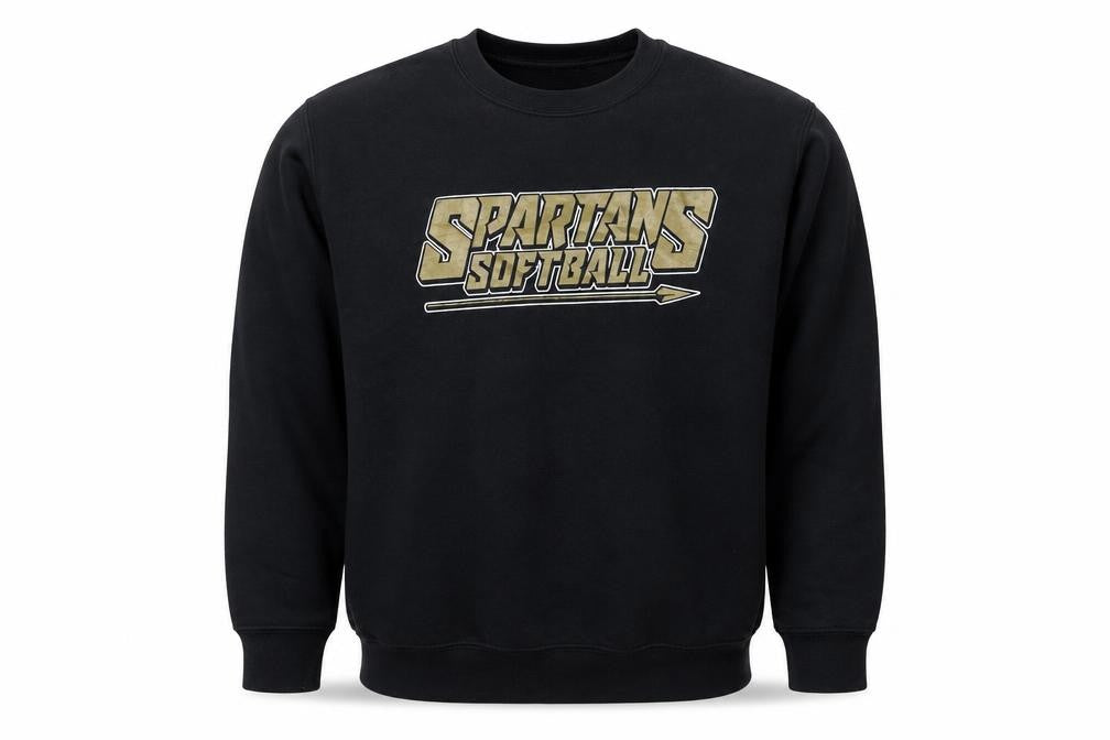 Gildan Men's Black Spartans Softball Sweatshirt Size S Pullover