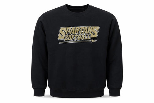 Gildan Men's Black Spartans Softball Sweatshirt Size S Pullover