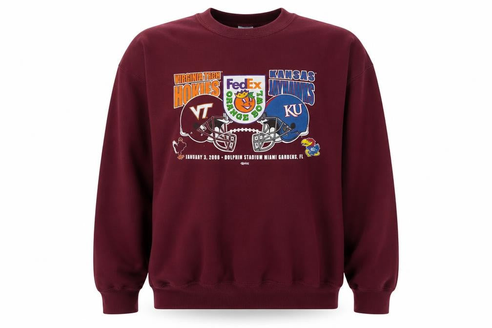 Gildan Womens Burgundy Graphic Sweatshirt XL Heavyweight Cotton Blend