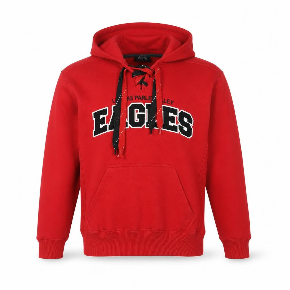 J America Mens Red Small Pullover Hoodie Eagles Logo Cotton Blend