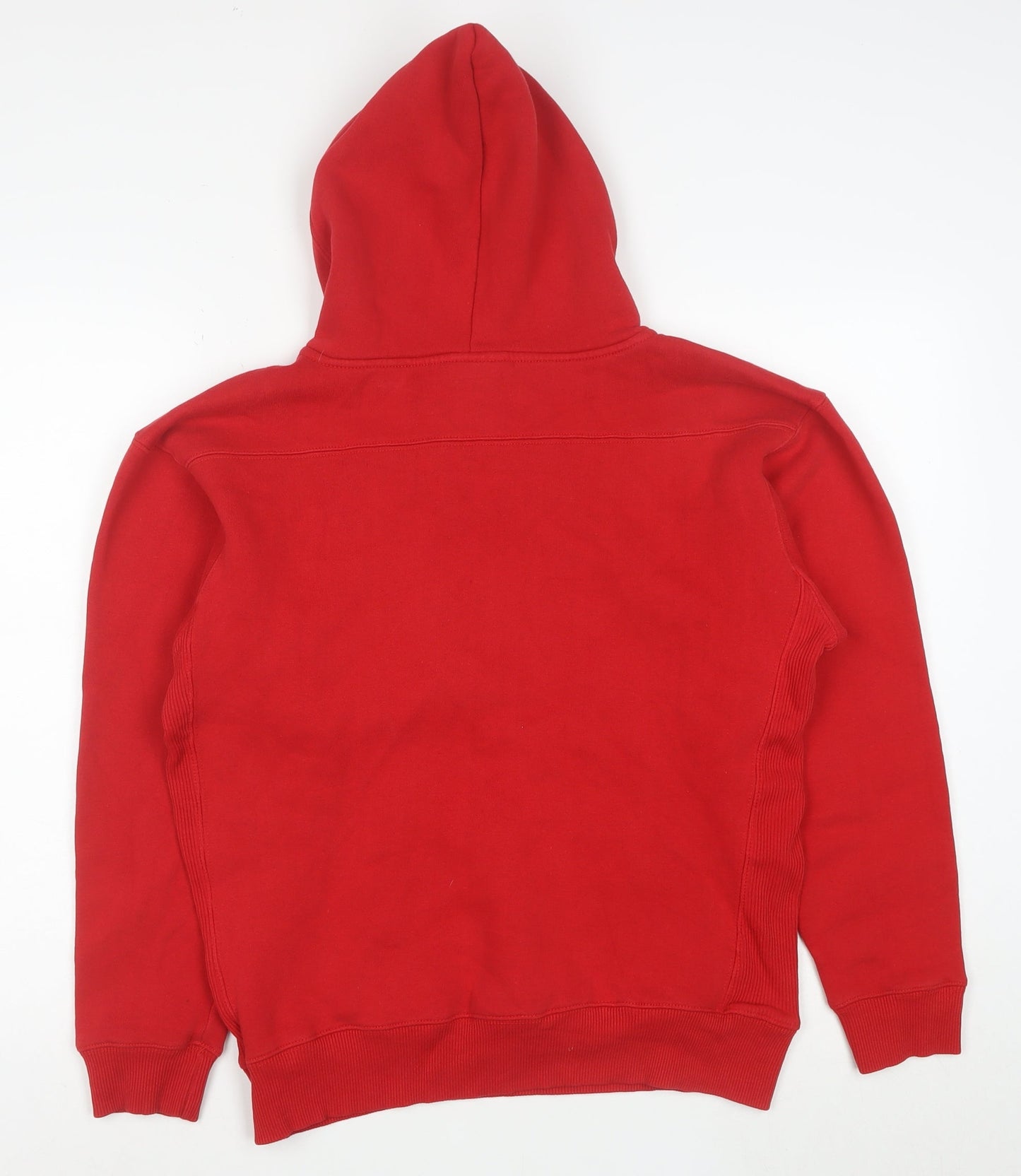 J America Mens Red Small Pullover Hoodie Eagles Logo Cotton Blend