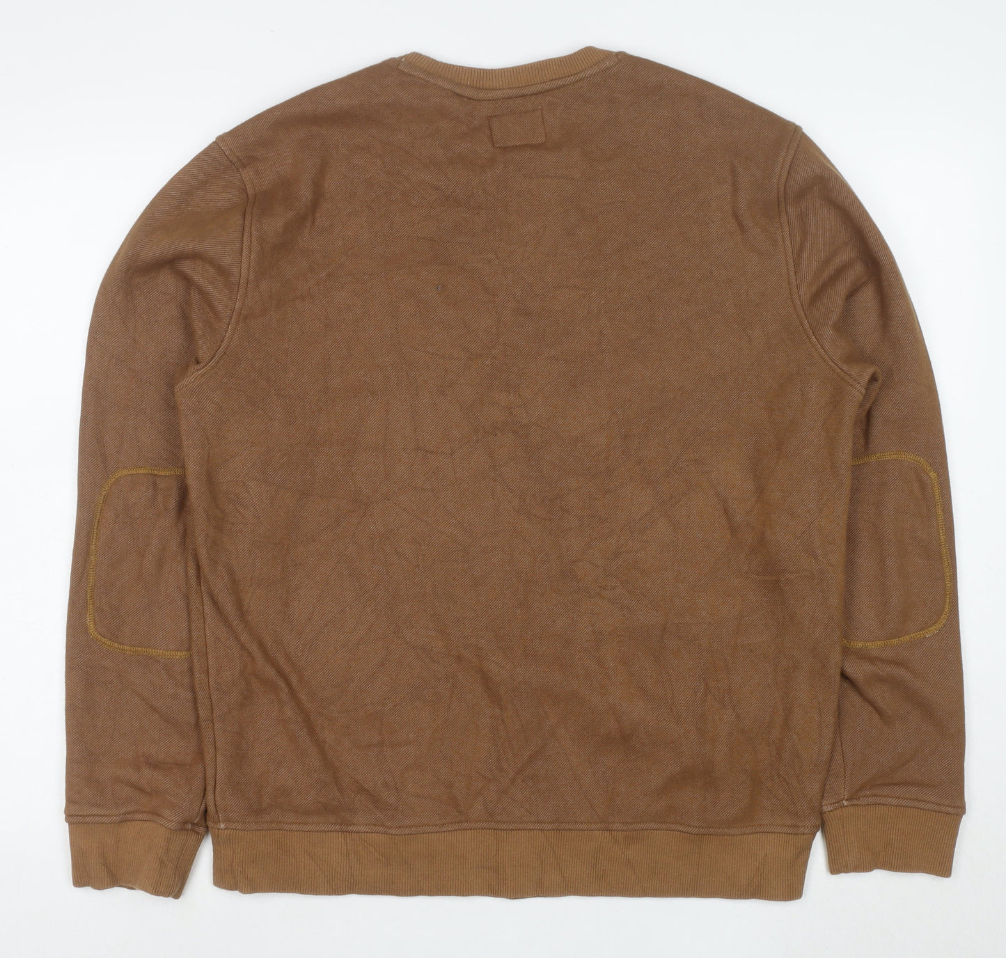 Calvin Klein Jeans Men's Brown Embroidered Logo Sweatshirt L