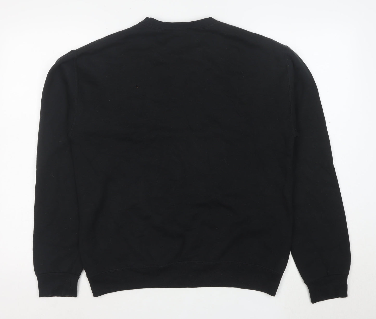 Fruit of the Loom Men's Black M Crew Neck Pullover Fleece Sweatshirt