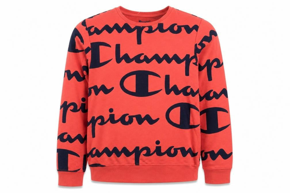 Champion Womens Red Crew Neck Pullover Sweatshirt Size L