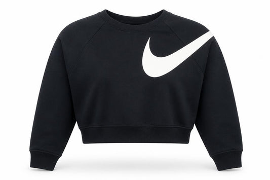 Nike Women Black Dri-FIT Crew Neck Pullover Sweatshirt Medium