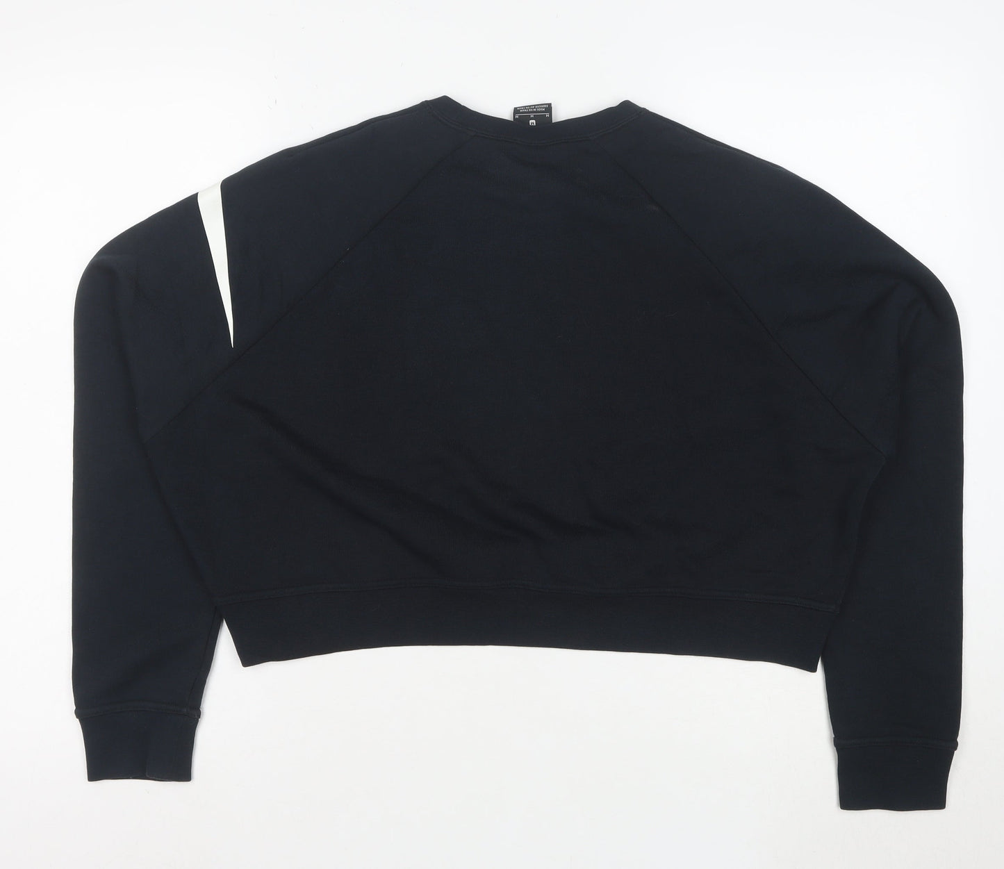 Nike Women Black Dri-FIT Crew Neck Pullover Sweatshirt Medium