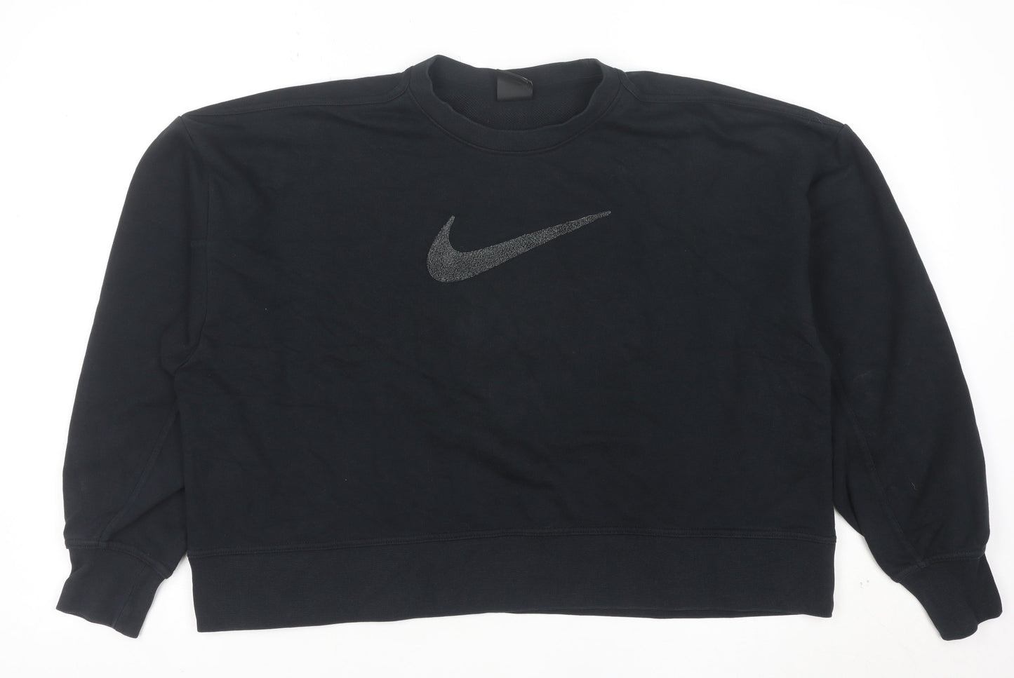 Nike Womens Black L Crew Neck Pullover Sweatshirt