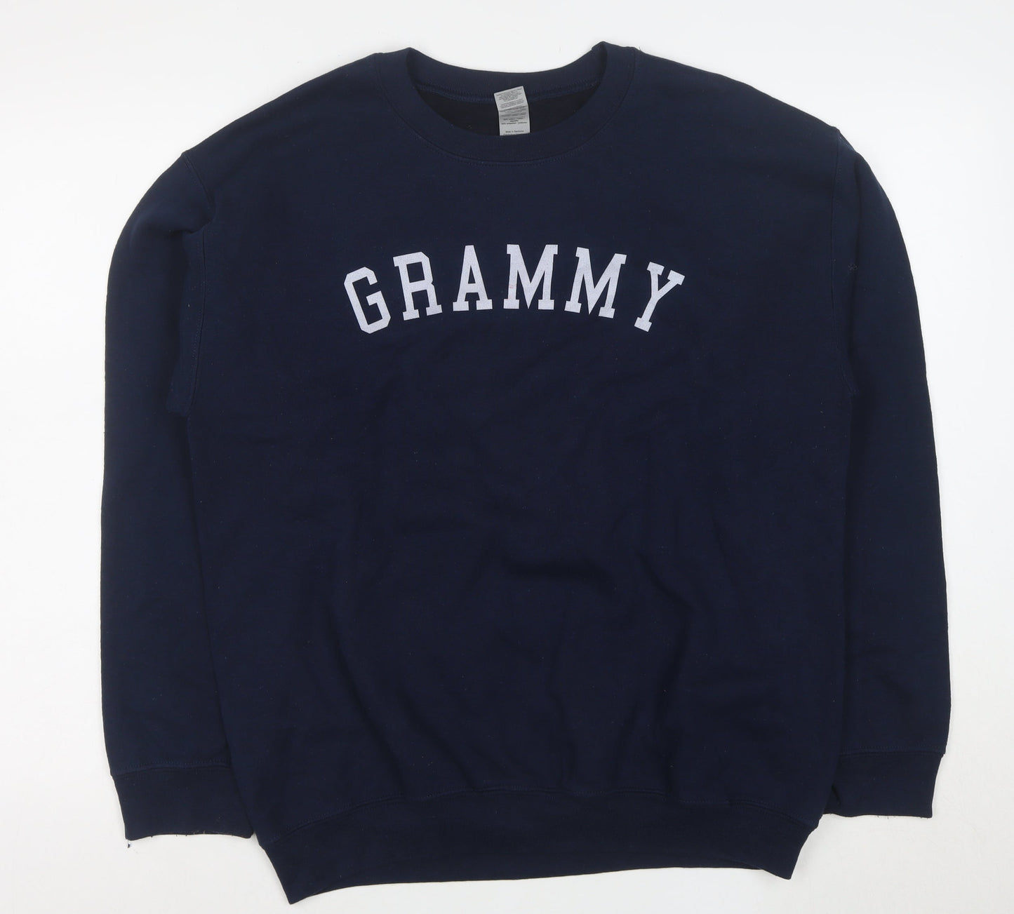 Gildan Men's Blue Heavy Blend Crew Neck Logo Sweatshirt M