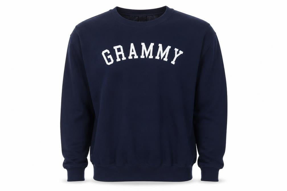 Gildan Men's Blue Heavy Blend Crew Neck Logo Sweatshirt M