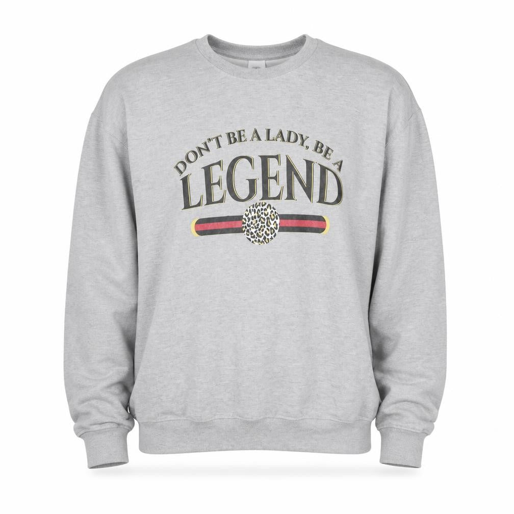 Tultex Unisex Grey XL Crew Neck Graphic Print Sweatshirt