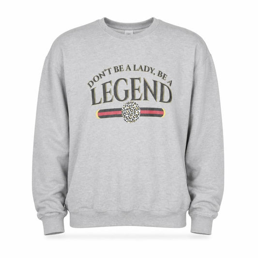 Tultex Unisex Grey XL Crew Neck Graphic Print Sweatshirt