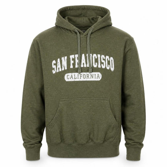 Smart Mens Green San Francisco Pullover Hoodie Size L