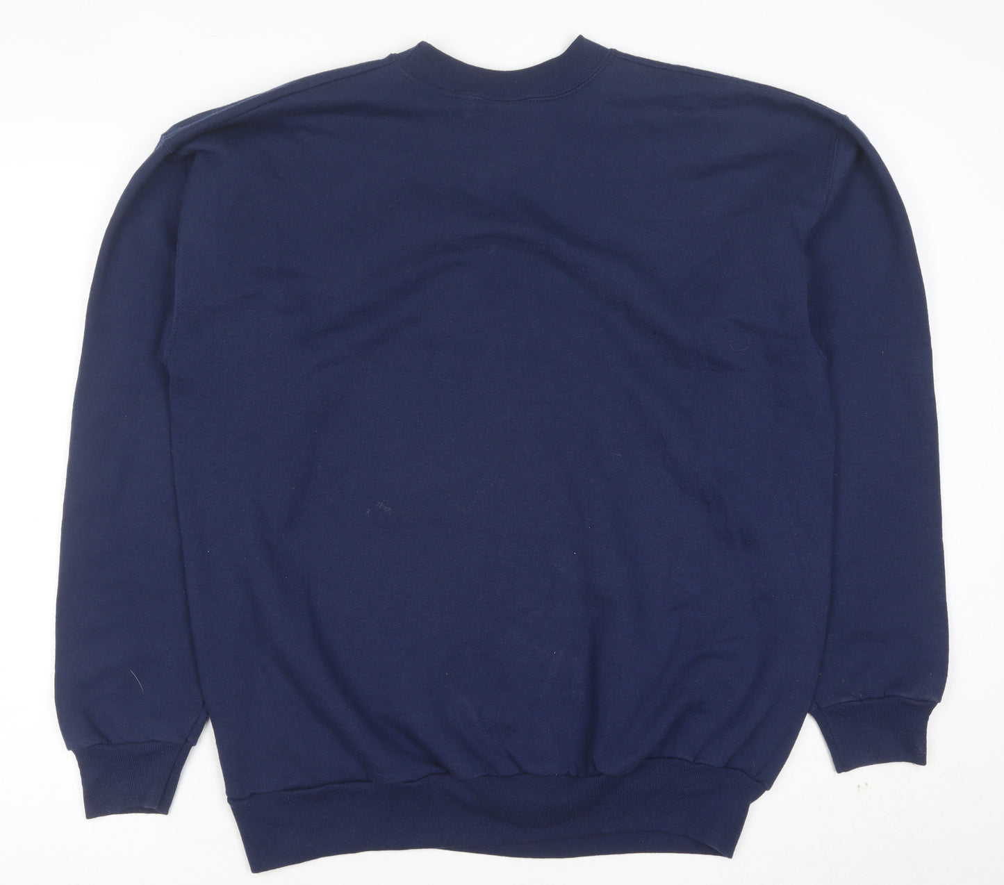 Hanes Men’s Blue Christmas Graphic Pullover Sweatshirt L