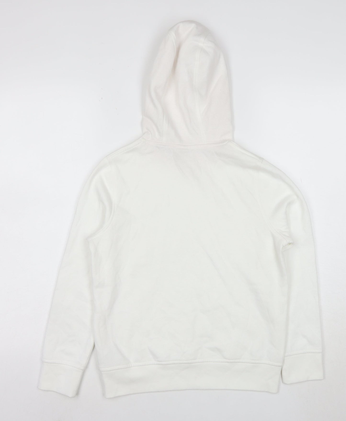 Berghaus Womens White Pink Pullover Hoodie Size 10 Cotton Blend