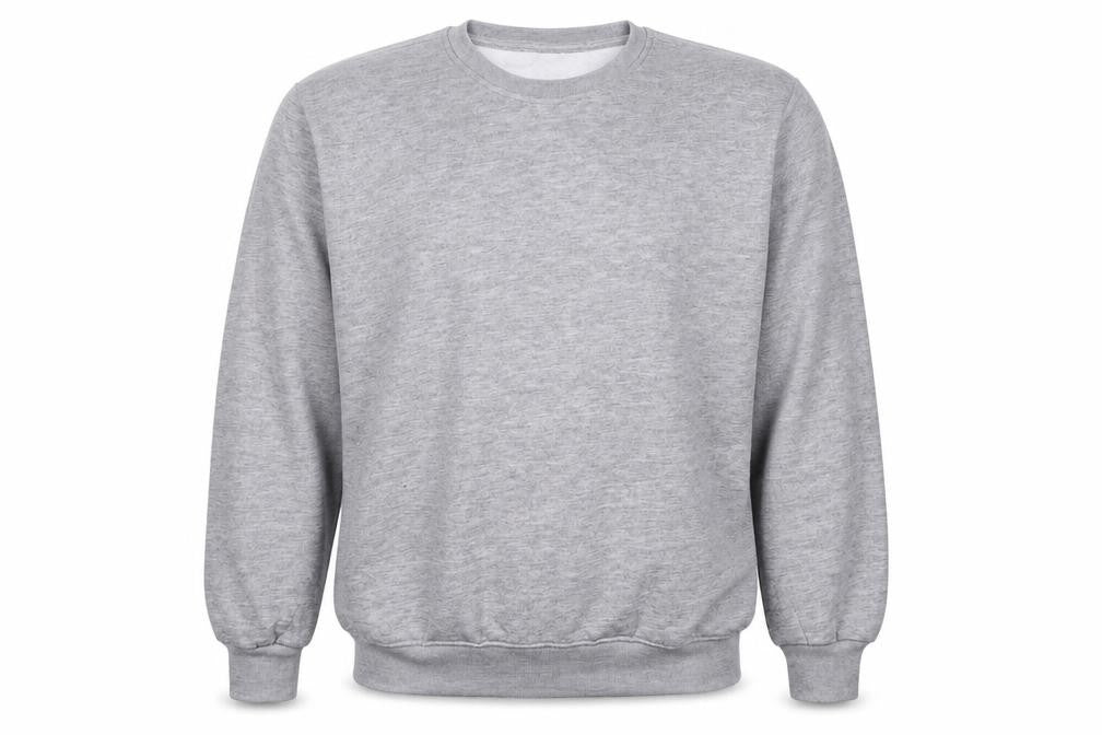 Athletech Mens Grey L Pullover Crew Neck Fleece Sweatshirt