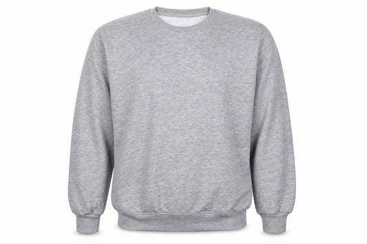 Athletech Mens Grey L Pullover Crew Neck Fleece Sweatshirt