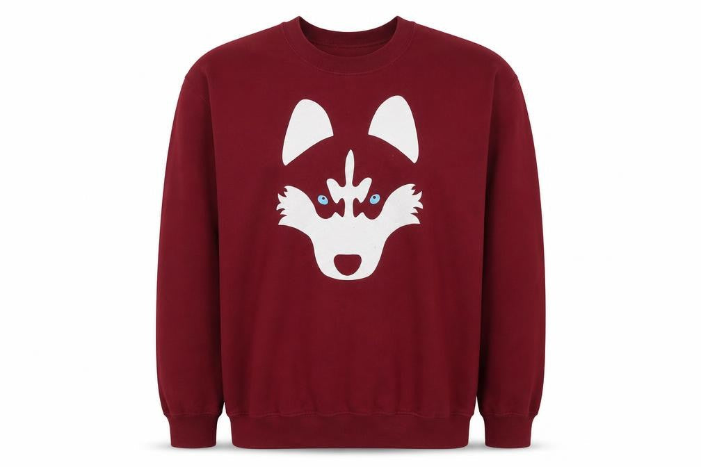 Gildan Men's Red Animal Graphic Heavyweight Pullover Sweatshirt M