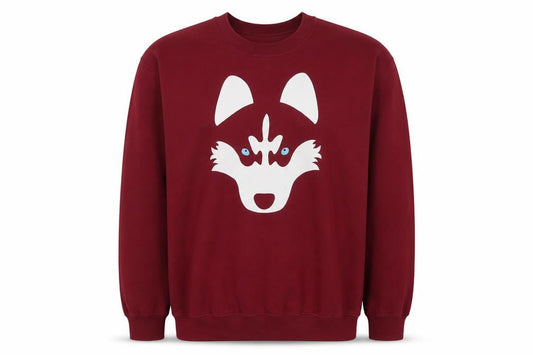 Gildan Men's Red Animal Graphic Heavyweight Pullover Sweatshirt M