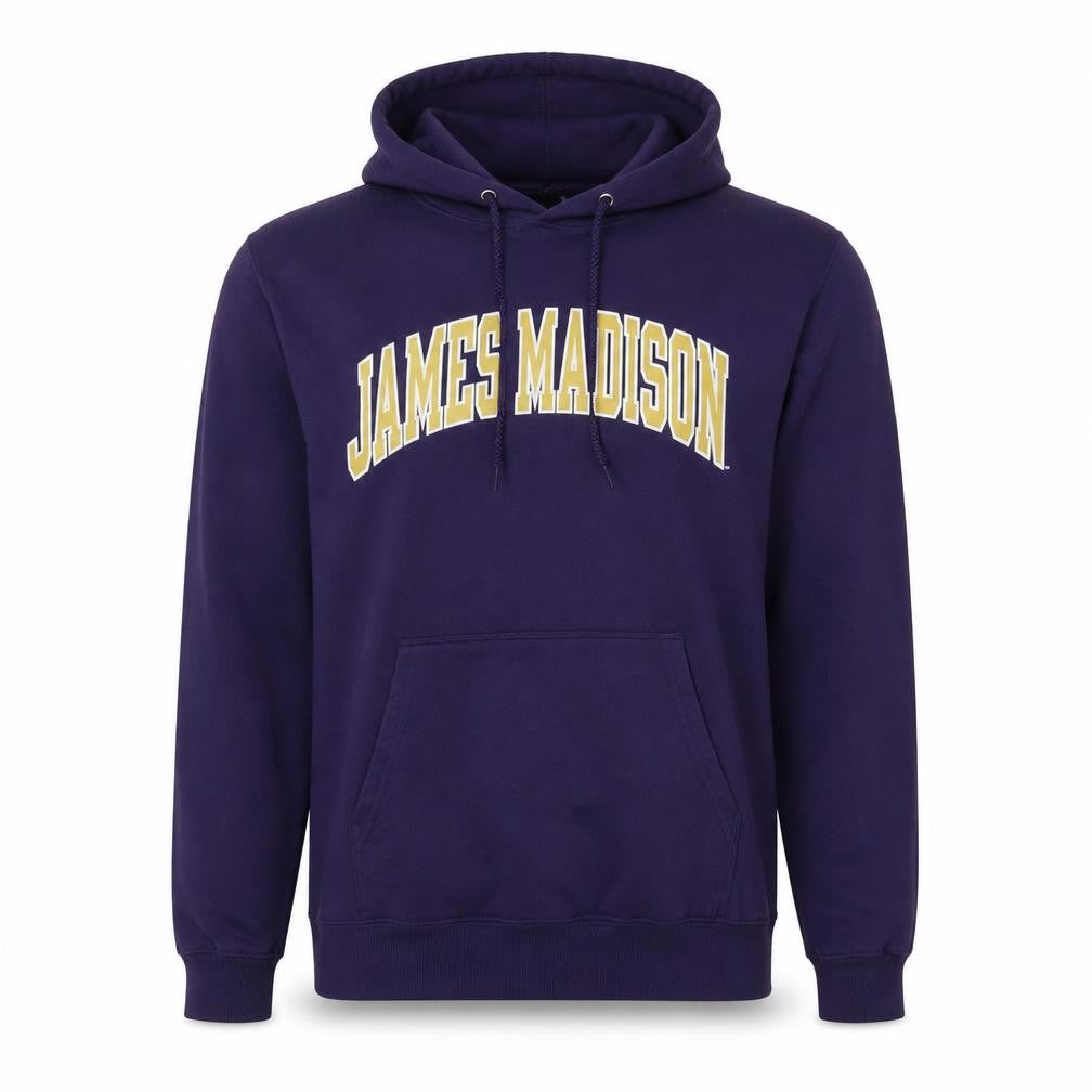 Champion Men's Purple Small Pullover Hoodie James Madison Graphic