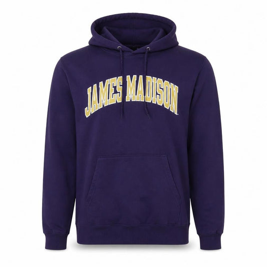 Champion Men's Purple Small Pullover Hoodie James Madison Graphic