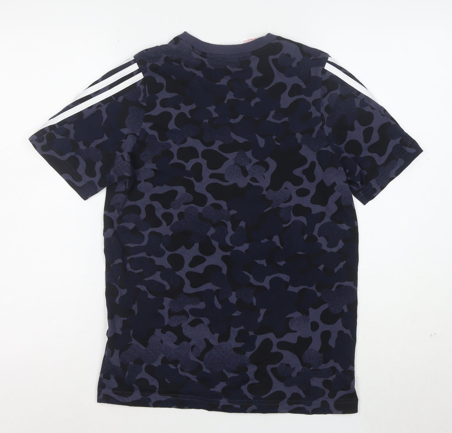 adidas Boys Blue Camouflage Short Sleeve Sports T-Shirt 13-14 Years